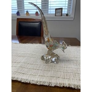 Vintage Murano Glass Pheasant Bird Handcrafted In Italy